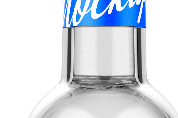 Clear Glass Bottle with Gin Mockup 0 in Product Mockups - product preview 3
