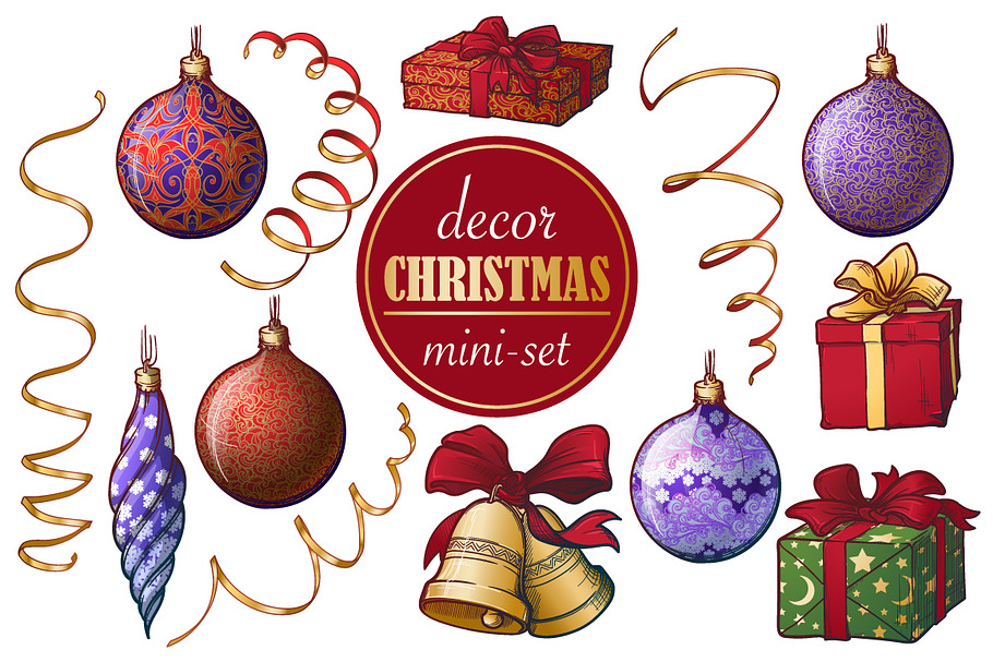 Christmas Decorations Mini-set in Objects - product preview 8