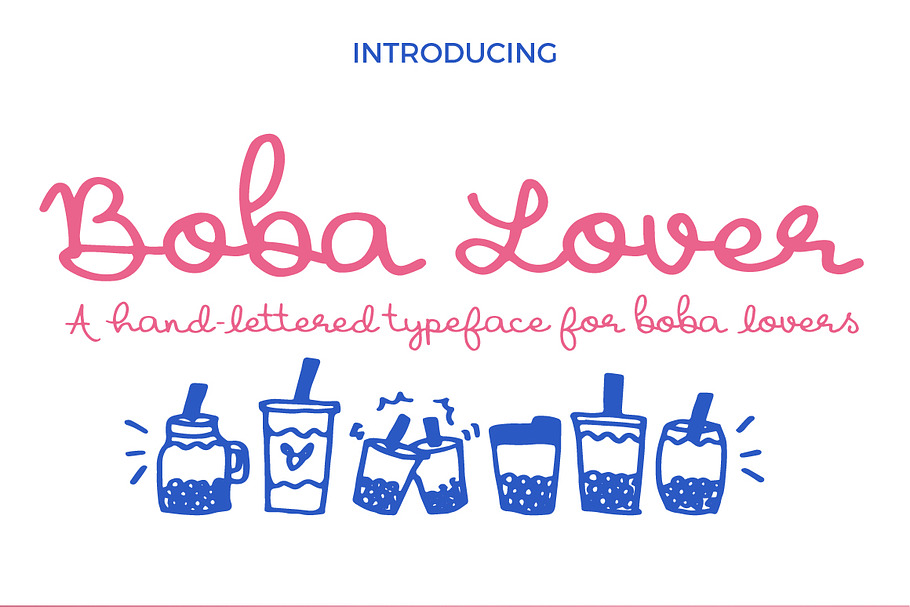 Boba Lover Script Font in Script Fonts - product preview 8