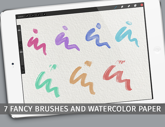 Watercolor brushes for Procreate app in Photoshop Brushes - product preview 1
