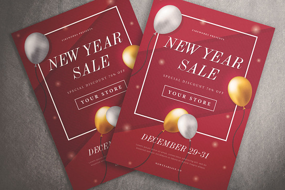 New Year Sale Flyer Vol. 01 in Flyer Templates - product preview 1
