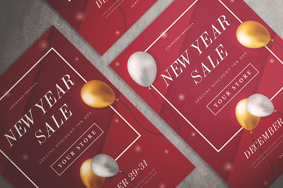 New Year Sale Flyer Vol. 01 in Flyer Templates - product preview 2