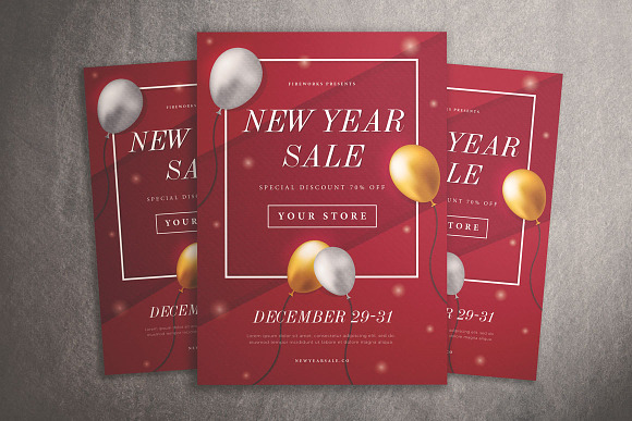 New Year Sale Flyer Vol. 01 in Flyer Templates - product preview 3