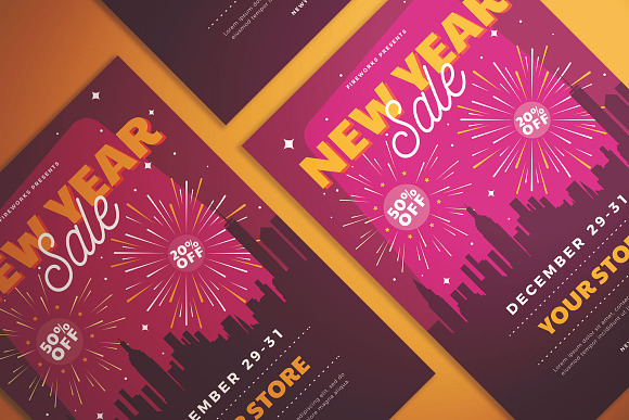 New Year Sale Flyer Vol. 02 in Flyer Templates - product preview 2