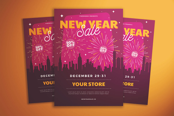 New Year Sale Flyer Vol. 02 in Flyer Templates - product preview 3