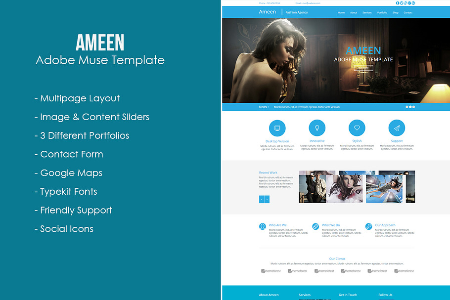 Ameen - Adobe Muse Template in Website Templates - product preview 8