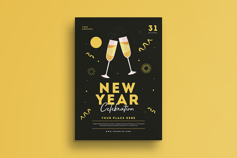 New Year Celebration Flyer in Flyer Templates - product preview 8