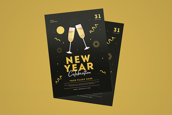 New Year Celebration Flyer in Flyer Templates - product preview 2