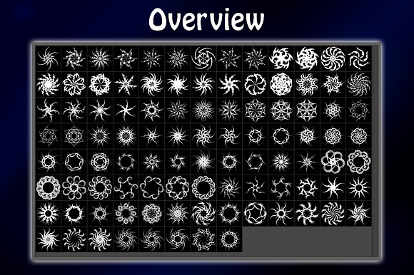 99 Tattoo Snowflake Shapes in Photoshop Shapes - product preview 1