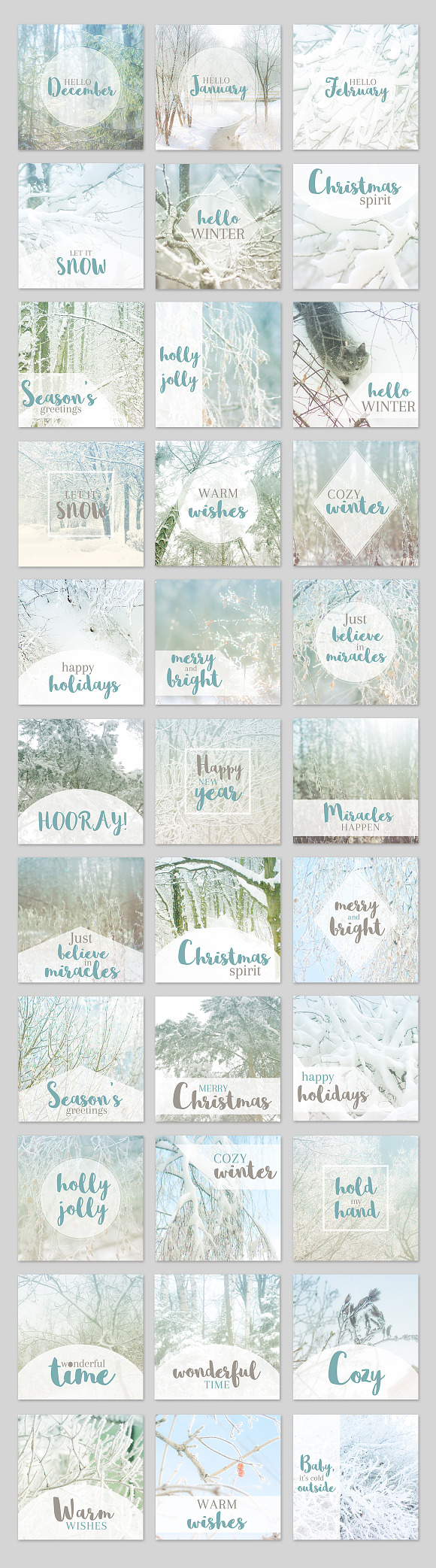 Instagram Winter Pack in Instagram Templates - product preview 2