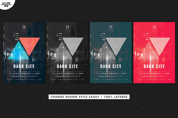 DARK CITY Flyer Template in Flyer Templates - product preview 2
