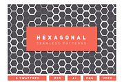 Hexagonal Seamless Patterns Set 1