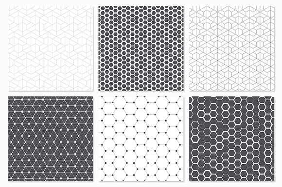 Hexagonal Seamless Patterns Set 1 in Patterns - product preview 1