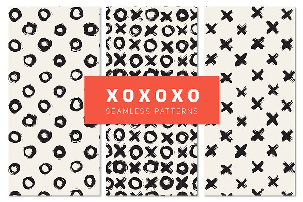 Hugs and Kisses. Seamless Patterns