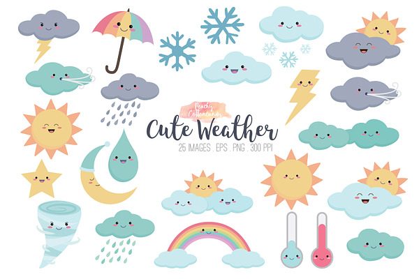 Kawaii Weather Clipart