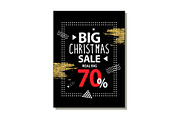 Real Big Christmas Sale Advert Vector Illustration