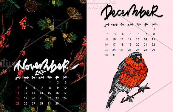 Calendar 2018. in Illustrations - product preview 7