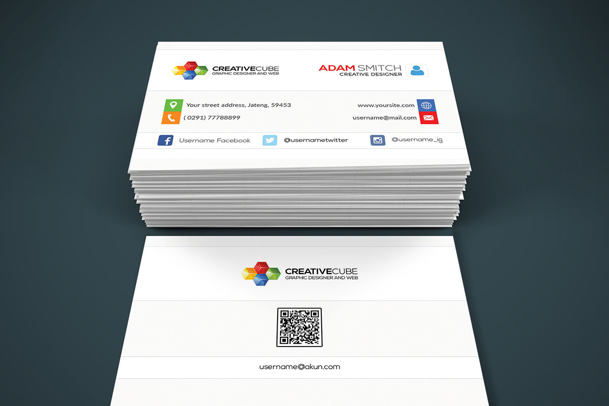 Simple Creative Business Card in Business Card Templates - product preview 8