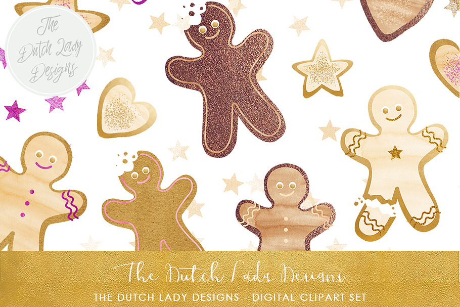 Gingerbread Man Christmas Cookie Set