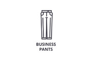 business pants line icon, outline sign, linear symbol, vector, flat illustration