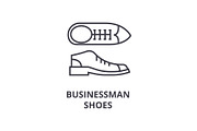 businessman shoes line icon, outline sign, linear symbol, vector, flat illustration