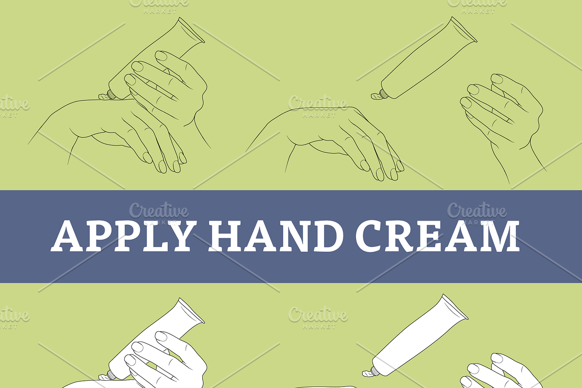 Apply hand cream - 2 in Illustrations - product preview 8