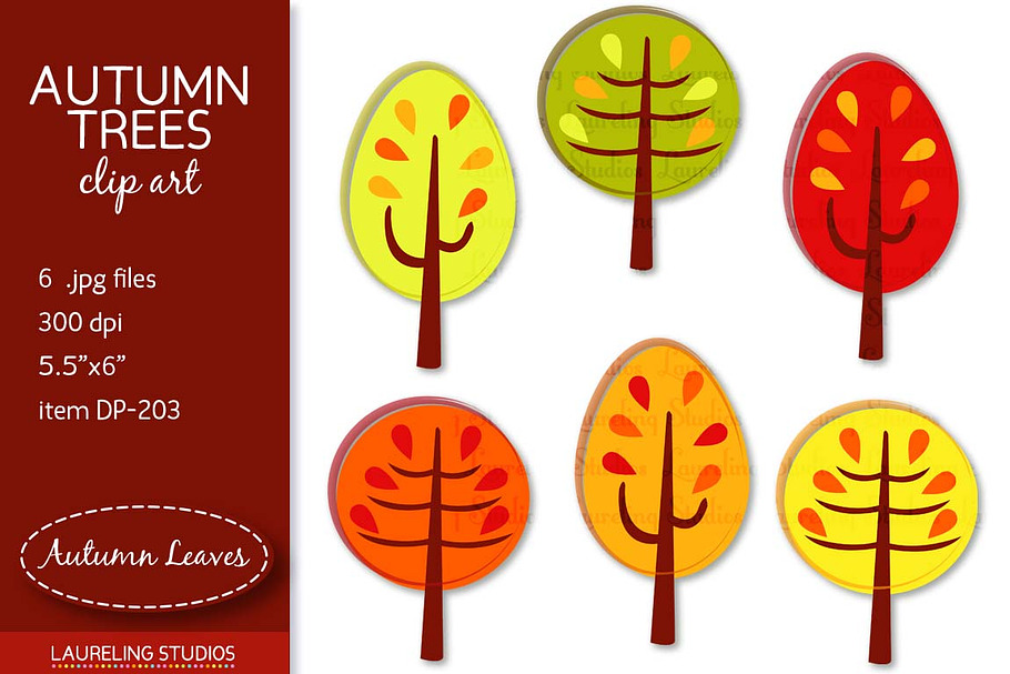 Autumn Trees clip art