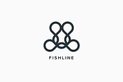 Fish Line Logo Template