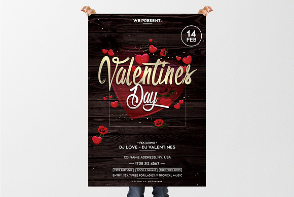 Valentines Day - PSD Flyer Template in Flyer Templates - product preview 1
