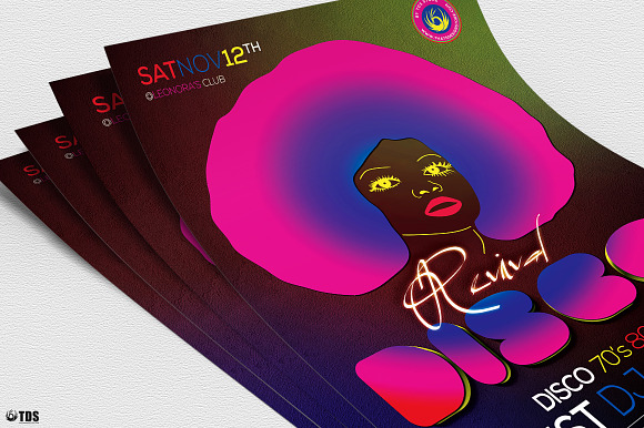 Disco Revival Flyer Template V2 in Flyer Templates - product preview 4