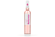 Glass Bottle with Pink wine Mockup