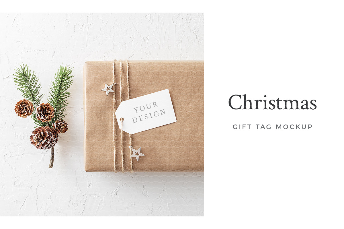 Christmas Gift Tag Mockup in Print Mockups - product preview 8