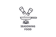 seasoning food line icon, outline sign, linear symbol, vector, flat illustration