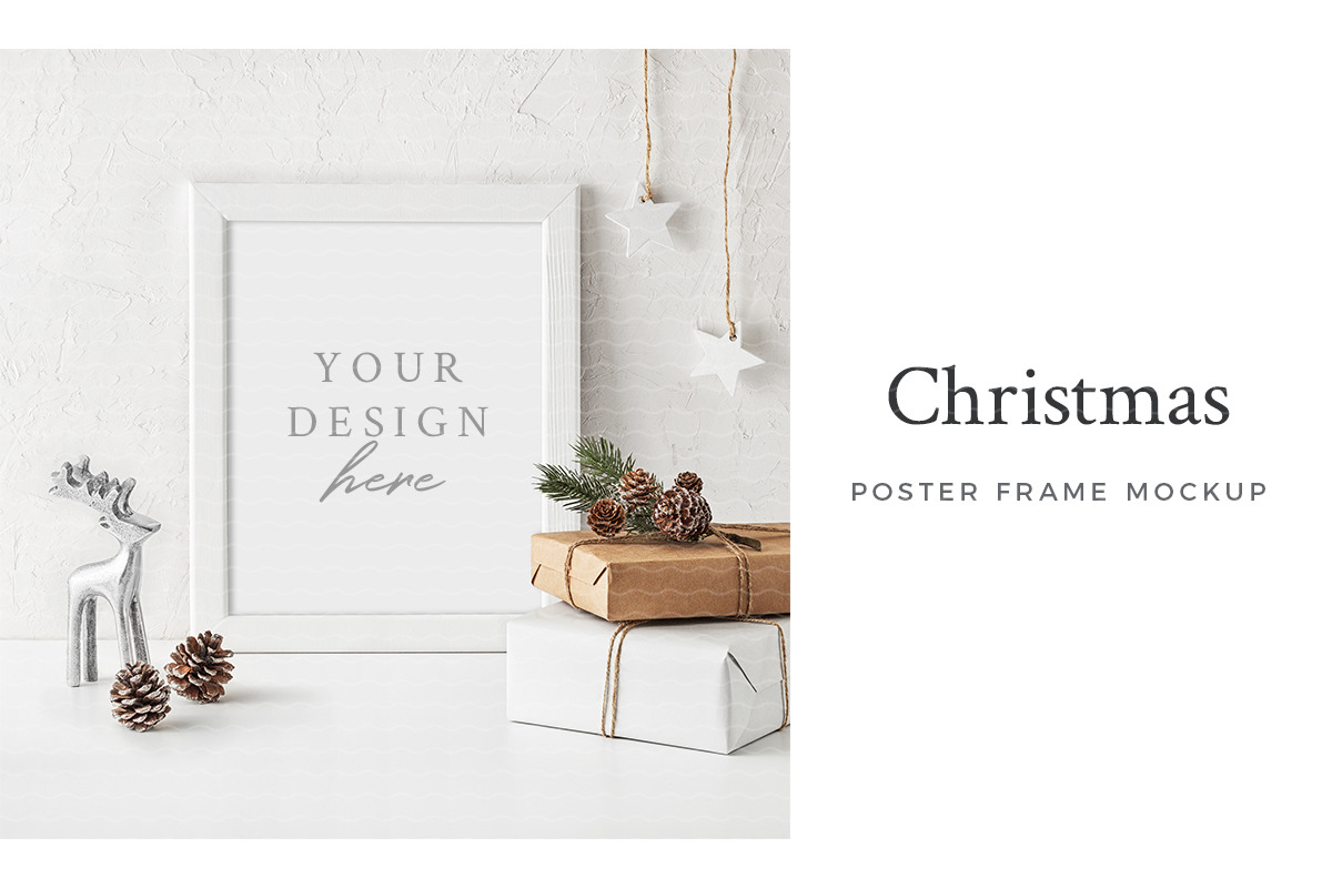 Christmas Poster Frame Mockup in Print Mockups - product preview 8