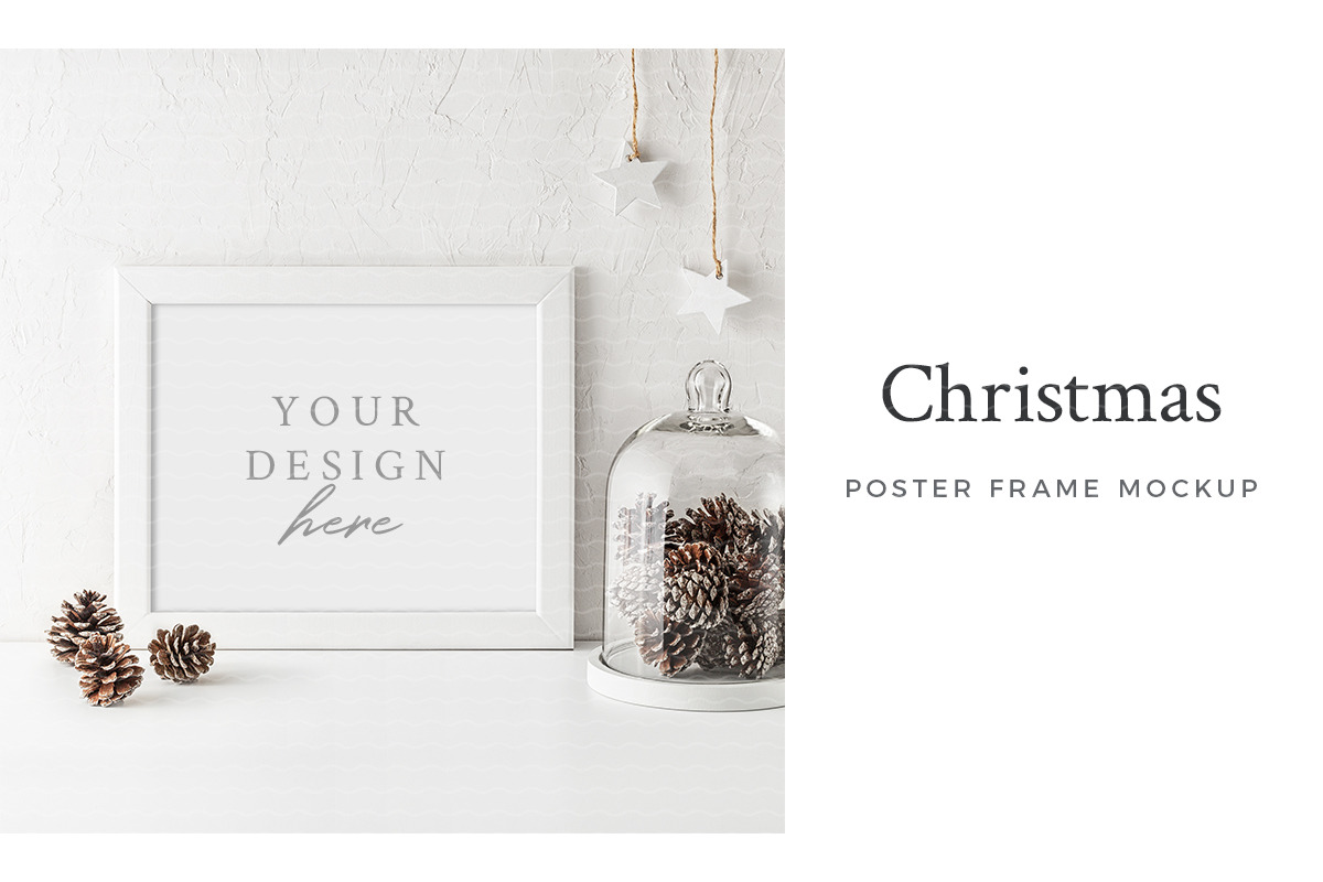 Christmas Poster Frame Mockup in Print Mockups - product preview 8