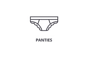 panties line icon, outline sign, linear symbol, vector, flat illustration