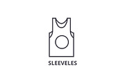 sleeveles line icon, outline sign, linear symbol, vector, flat illustration