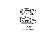 sport sneakers line icon, outline sign, linear symbol, vector, flat illustration