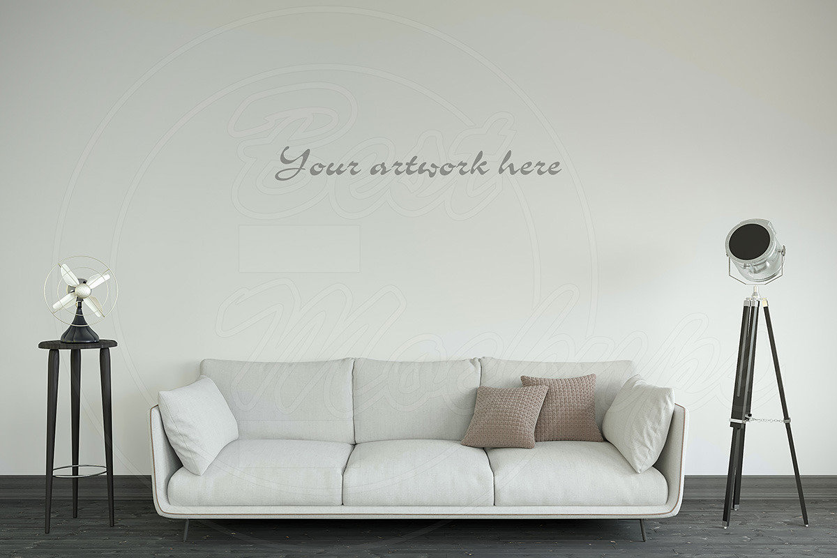 Blank wall modern interior mockup in Print Mockups - product preview 8