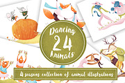 Collection of dancing animals