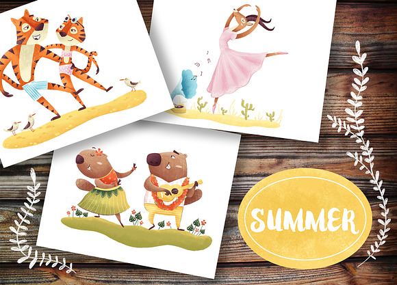 Collection of dancing animals in Illustrations - product preview 4