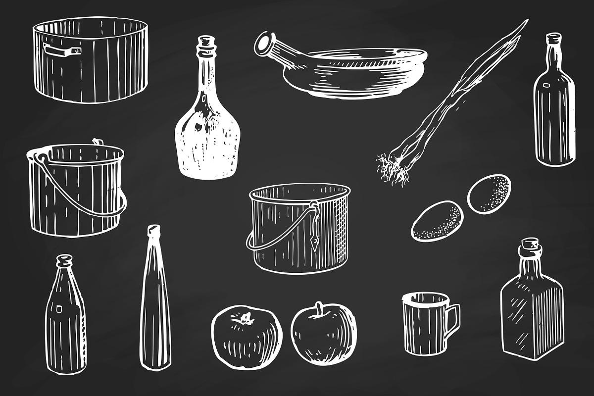 Vector set of kitchenware in Illustrations - product preview 8