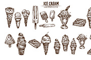 Bundle of 20 ice cream vector set 3