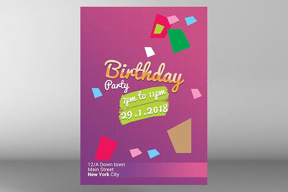 Birthday Party Flyer in Flyer Templates - product preview 1