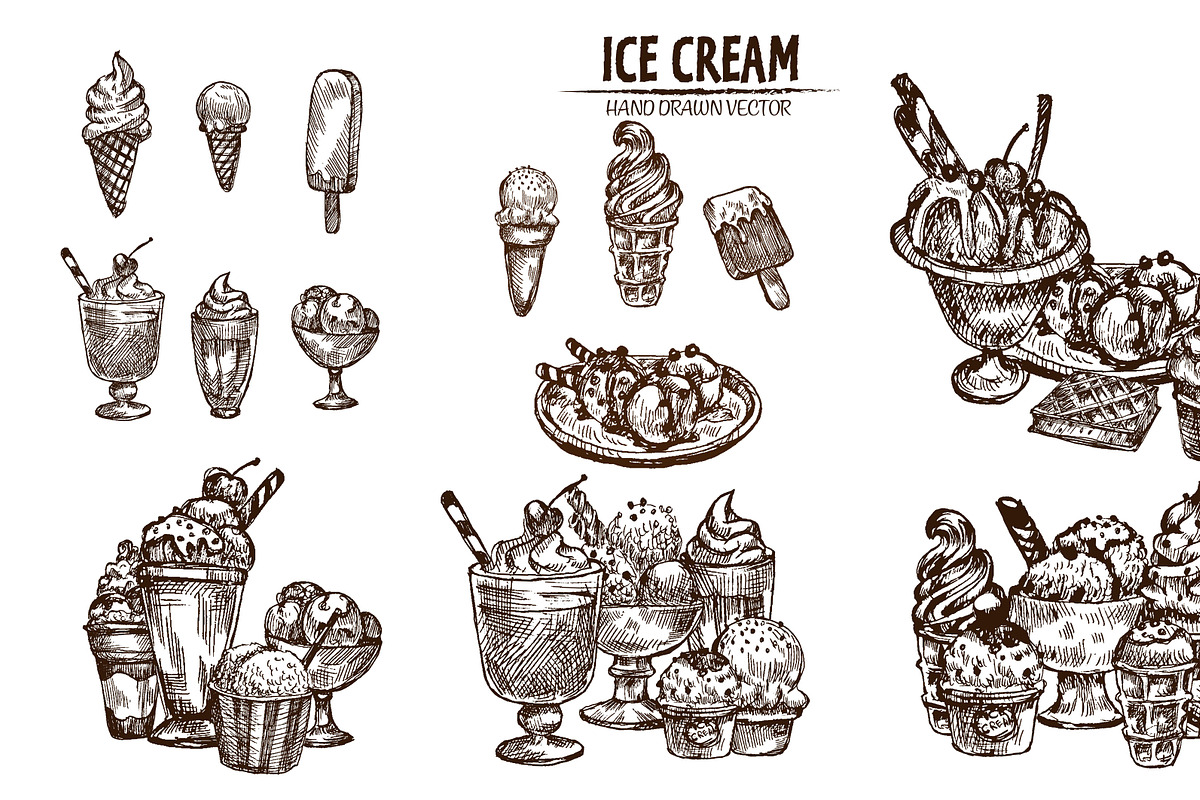 Bundle of 20 ice cream vector set 7 in Objects - product preview 8