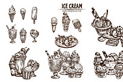 Bundle of 20 ice cream vector set 7