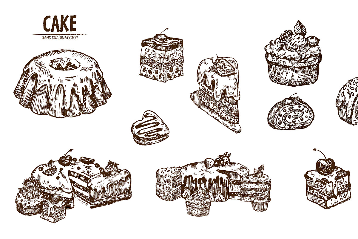 Bundle of 20 cake vector set 3 in Objects - product preview 8