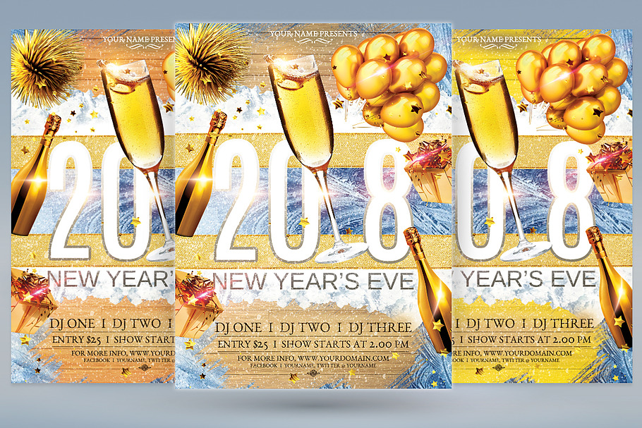 2018 New Years Eve in Flyer Templates - product preview 8