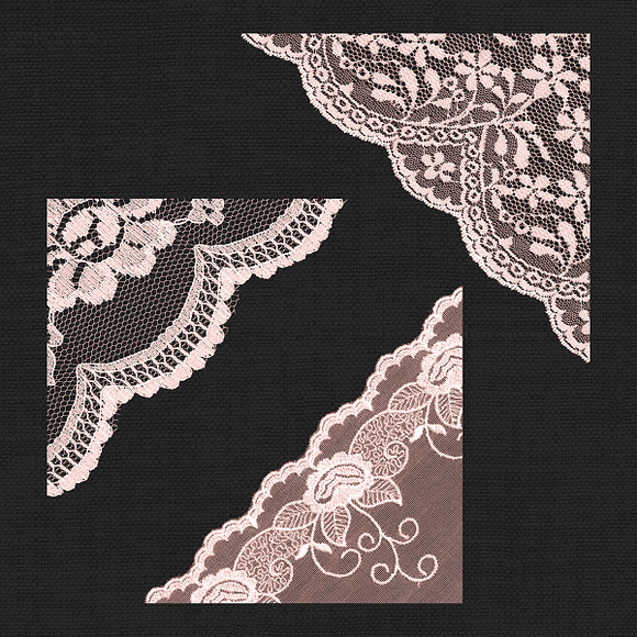 Coral Lace Corners in Graphics - product preview 1