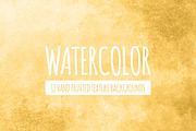 Yellow Gold Watercolor Backgrounds